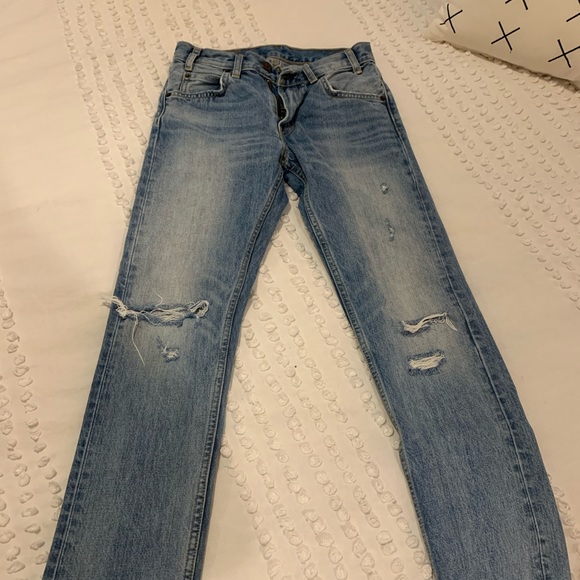 Levi’s 505 Straight Leg Jeans Light Wash - Picture 2 of 3